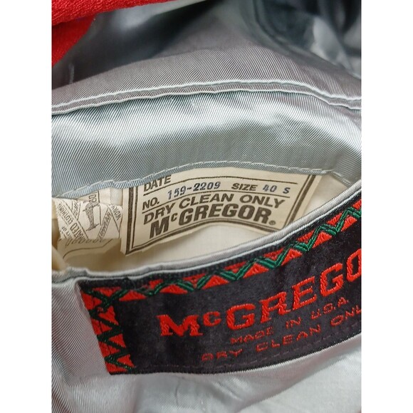 Vtg McGregor Mens Red Blazer Sz 40S Disabled American Veterans Sport Coat - Picture 7 of 7